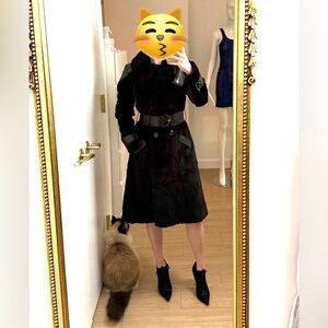 JITROIS black / brown fur coat